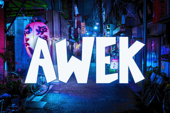Awek: A Playful Display Font for Editorial Design