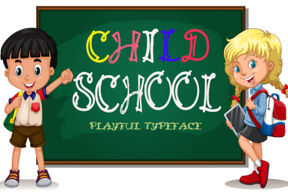 Child School: A Playful Display Font for Editors