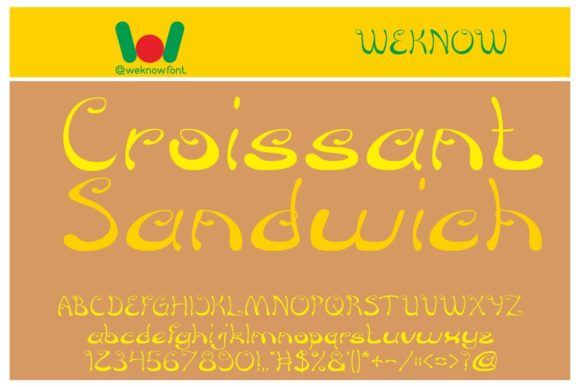 Croissant Sandwich: A Whimsical Display Font for Web Design