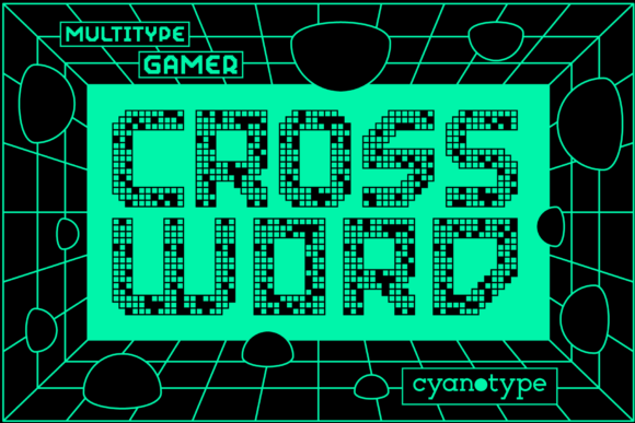 Gamer Crossword: A Pixelated Display Font for Bold Design
