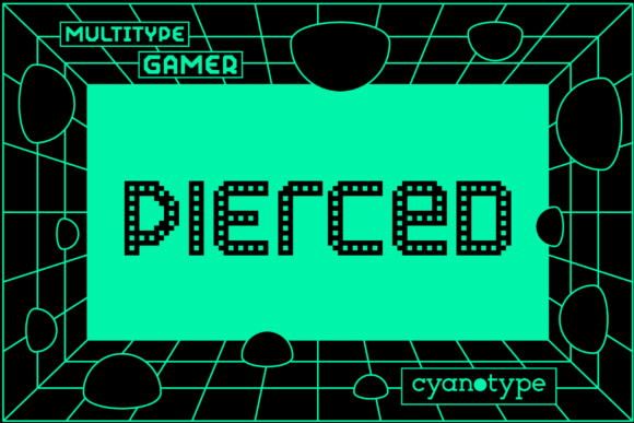 Gamer Pierced: A Pixelated Display Font for Brands