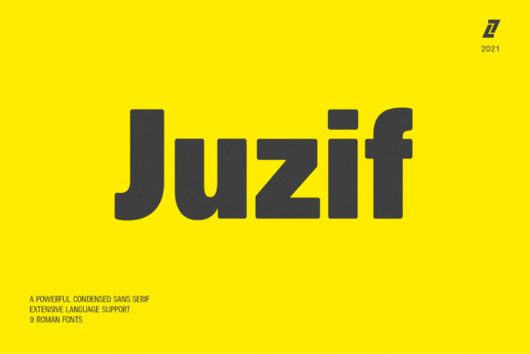 Juzif: A Bold Display Font for Modern Editorial Design