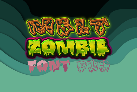 Melt Zombie Duo: A Spooky Display Font for Editorial Design