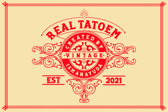 Real Tatoem: A Bold Vintage Display Font for Crafters