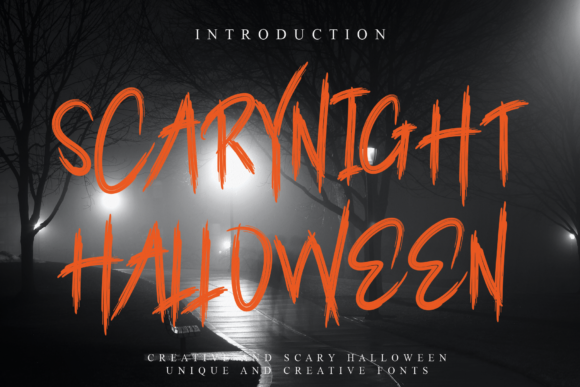 Scarynight Halloween: A Spooky Display Font for Editorial Design