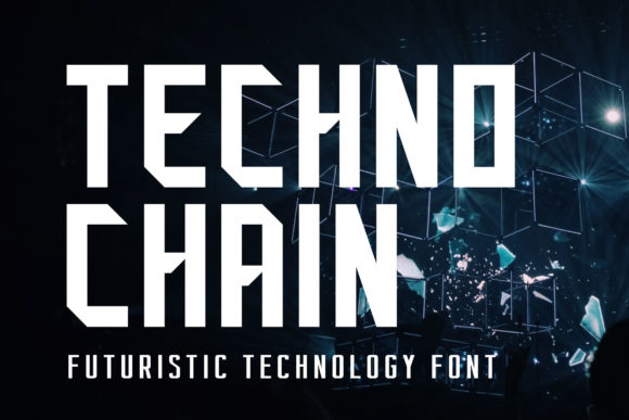 Techno Chain: A Bold Display Font for Modern Branding